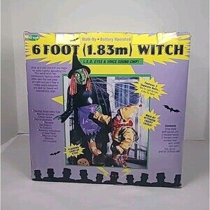 Fun World 6 Foot Motion Activated Witch - Life Size - Gemmy - Halloween